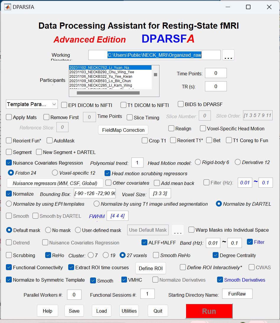 Error in roi extraction the r fmri network